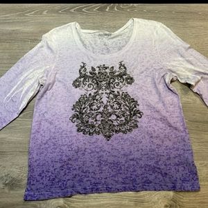 Chicos zynergy sz. 3 (xlarge) purple/white shirt